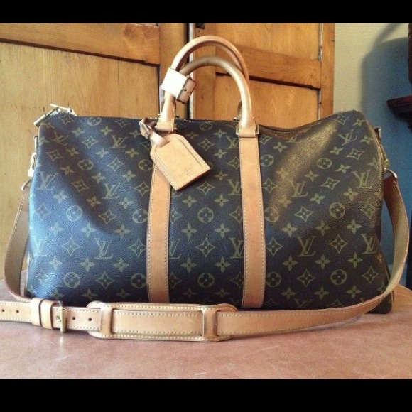 AUTHENTIC LV KEEPALL 45 WITH STRAP