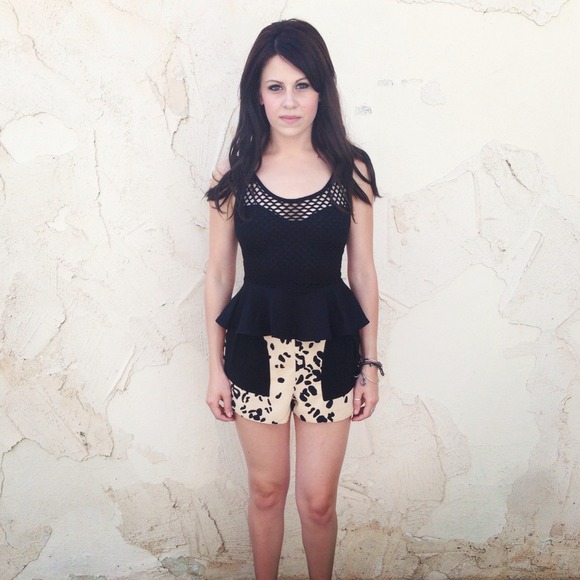Cobweb Peplum Top