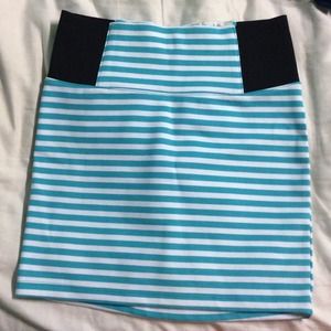 Charlotte Russe Striped Bodycon Skirt