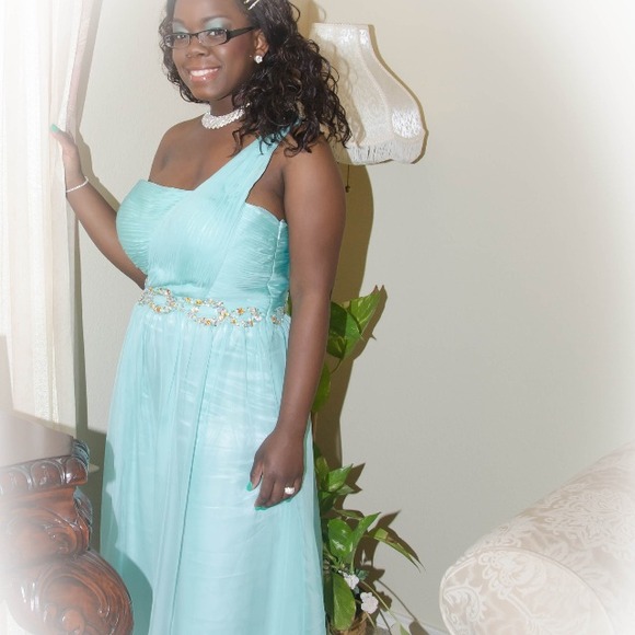 Prom Girl Teal Prom Dress