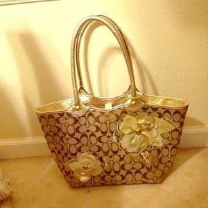 Coach Bleeker Floral Flower tote (large)