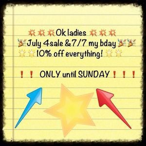 🎉🎉Happy 4th of July fellow poshers!!!!🎉🎉