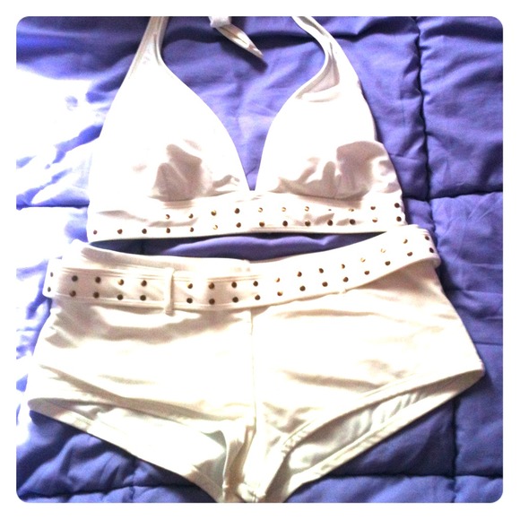 👙2 Piece White Bathing suit!!!