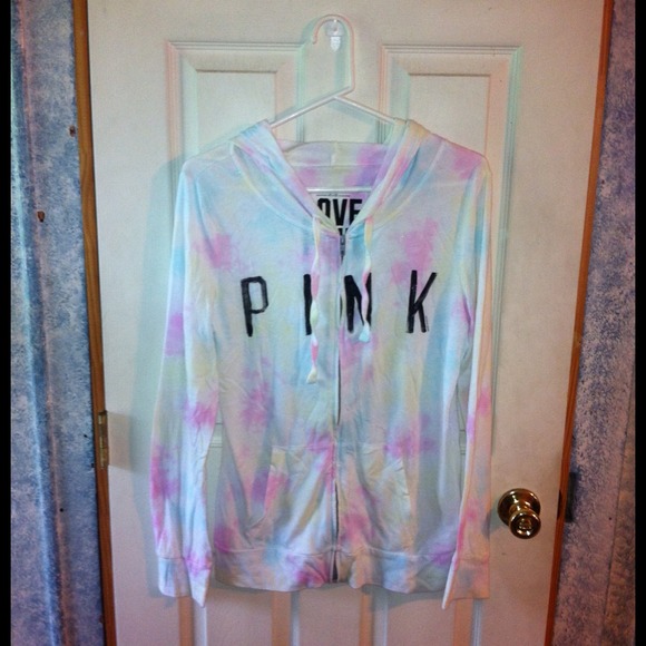 Victoria's Secret Tie-Dye Hoodie Zip Sweatshirt