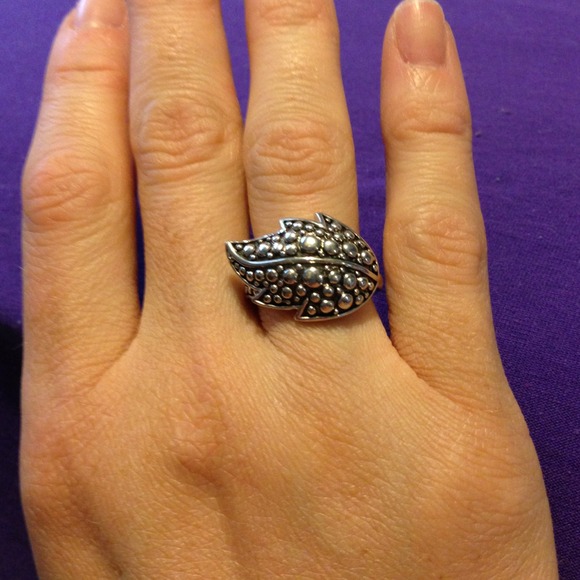 Silver leaf ring. - Picture 3 of 3