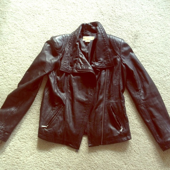 MICHAEL Michael Kors Jackets & Blazers - BUNDLE Black leather jacket. F 21 tuxedo blazer.