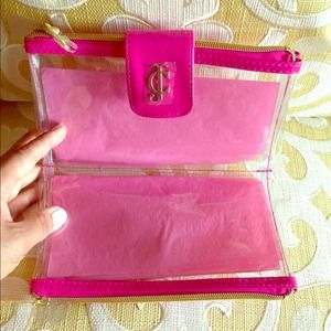Authentic Juicy Couture Double Flap Makeup Bag