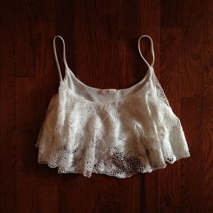 ❌SOLD - White Lace crop
