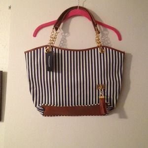 Blue and white bag