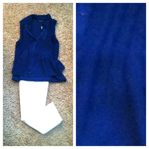 SOLD IN BUNDLE Navy High-Low Sleeveless Top
