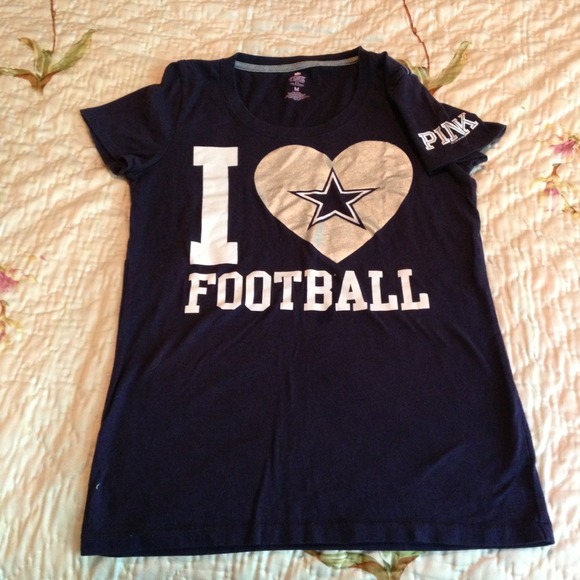 Victoria Secret, I love football graphic tee