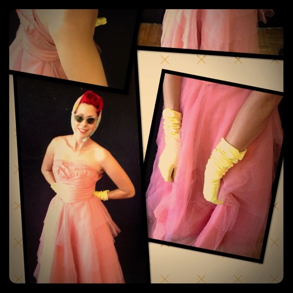 SOLD******1950's prom dress-layered tulle skirt