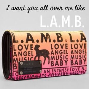 💯% Authentic L.A.M.B. Flap Clutch Wallet