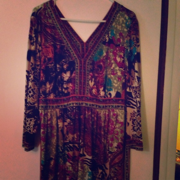 Multi-colored design dress