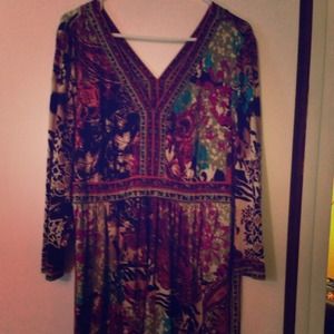 Multi-colored design dress