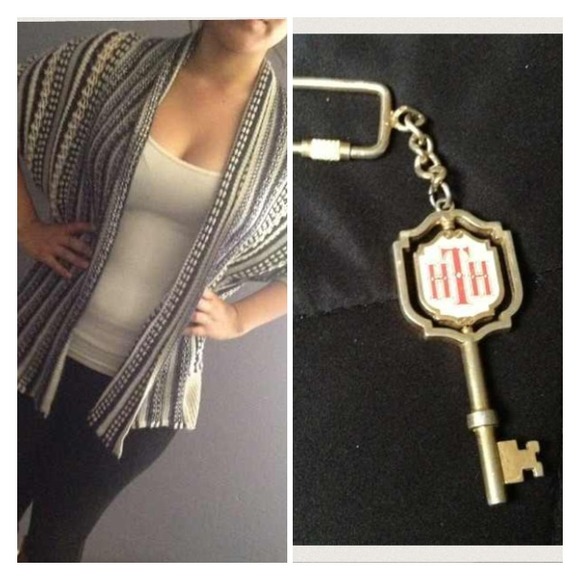 Bundled cardigan & Tower of Terror keychain