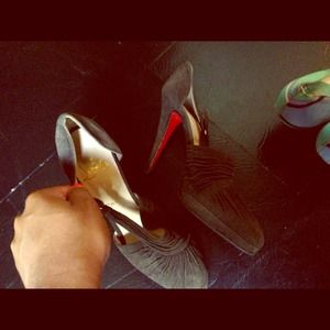 Christian Louboutin Grey Suede Pump