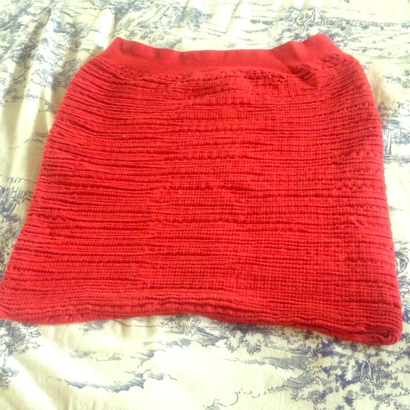 Red bodycon skirt