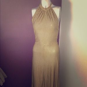 Vintage calf length polka dot dress