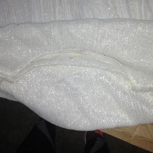 Vintage ivory/silver shear dress