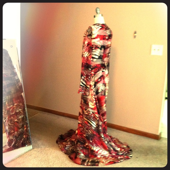 Silk print dress