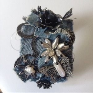 Custom denim bracelet