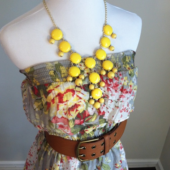 BUNDLED! πPoetry Boutique Floral Strapless Dress - Picture 2 of 4