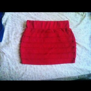 Red skirt