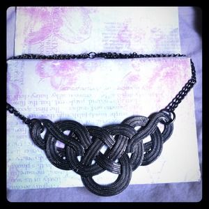 infinity necklace dark silver