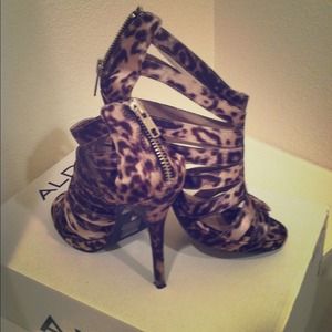 ALDO Leopard Print Sandal Heels.