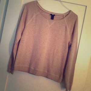 H&M Blush Heathered Lightweight Sweatshirt
