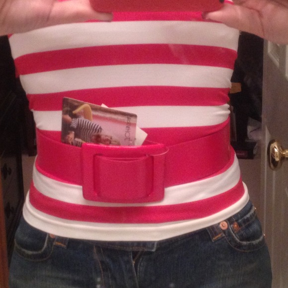 Hot Red leather Belt