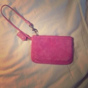 Coach Suede Wristlet