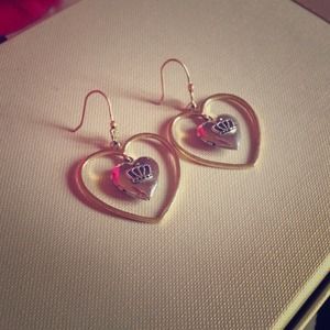 Juicy Couture Heart Hoop Earrings
