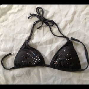 Black triangle bikini top