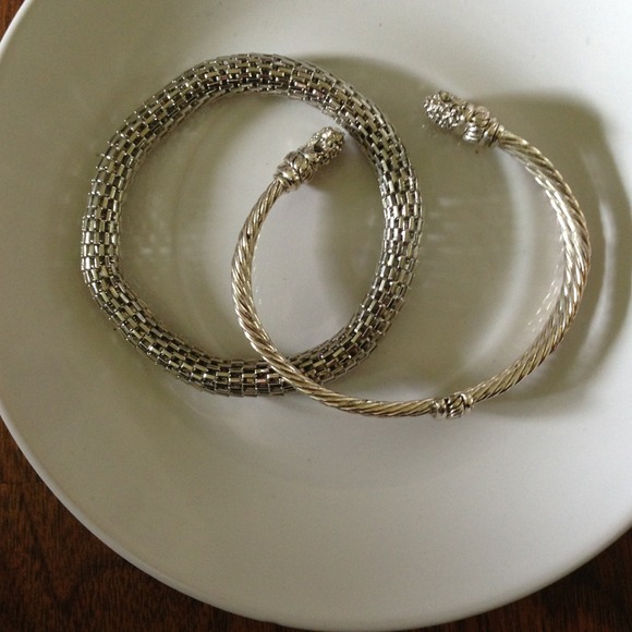 Duo of silver bracelets