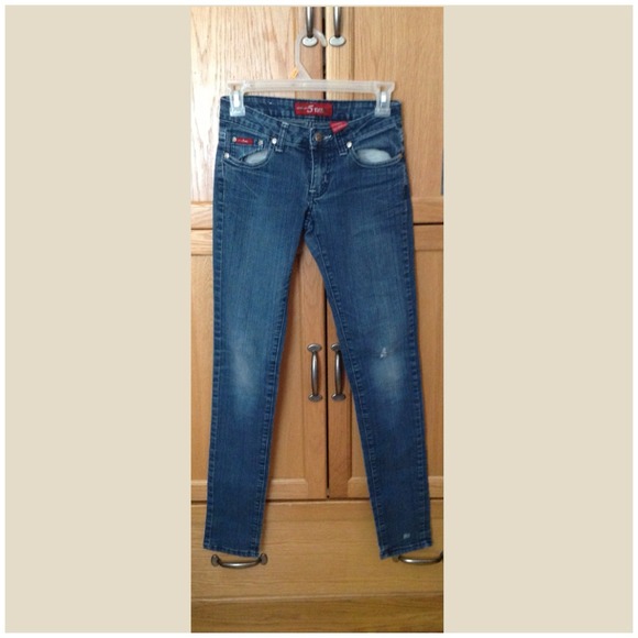 BUNDLE Dark blue skinny jeans and bright blue - Picture 1 of 4
