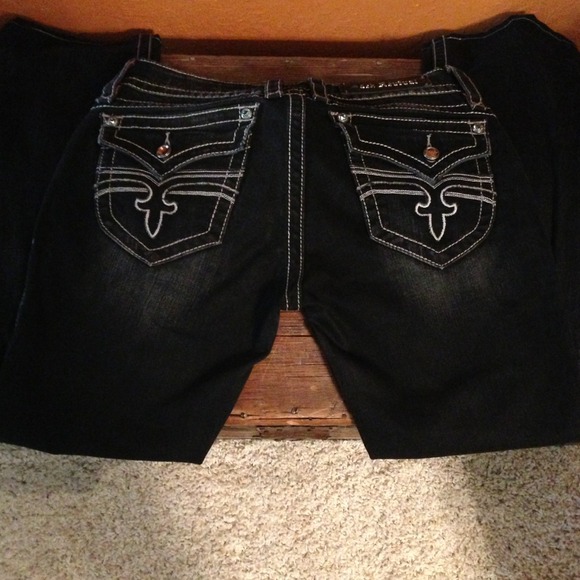 Rock Revival "Jen" Straight Leg Jeans Black
