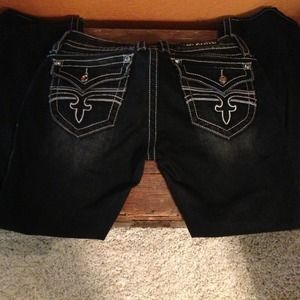 Rock Revival "Jen" Straight Leg Jeans Black