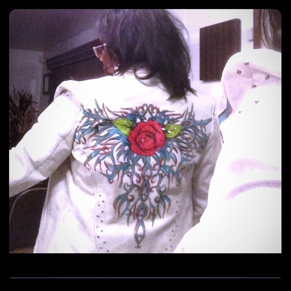 Leather distress jacket