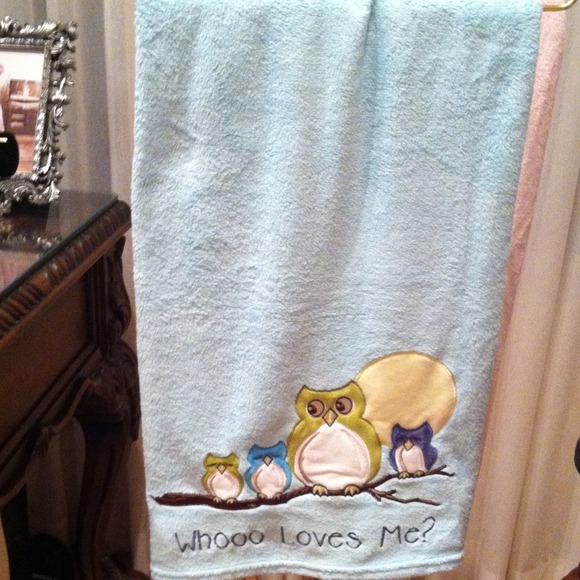 🦉NWOT Blue Fleece Baby Blanket - Picture 3 of 3