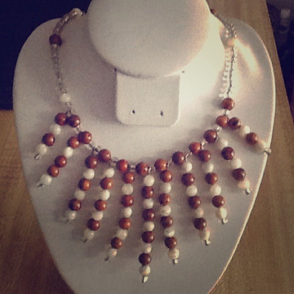 Handmade Glass 2 tone necklace