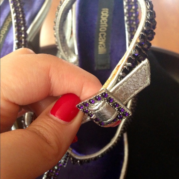 Roberto Cavalli Swarovski Crystal Jeweled purple - Picture 3 of 9