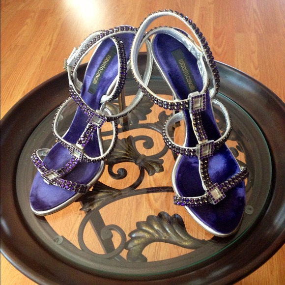 Roberto Cavalli Swarovski Crystal Jeweled purple - Picture 4 of 9