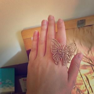 ❌Traded❌ Giant Gold Butterfly Ring