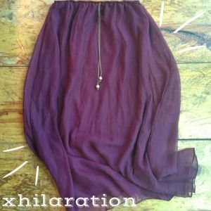 Xhilaration Maroon Maxi Skirt