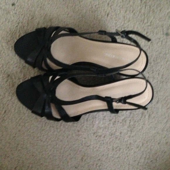 Black Franco Sarto wedges