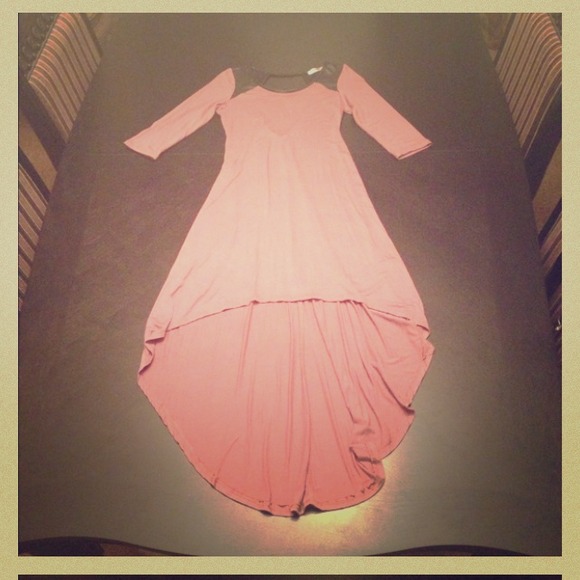 🍁🍂Fall Trend🍂🍁Hi-Low Dress w/ Leather Panels