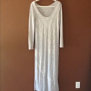 Free people sheer grey maxi dress
