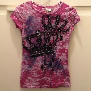 "SOLD" Pink shirt with design